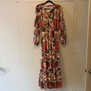 NWT Floral Long Sleeve Maxi Dress